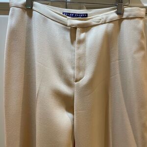 Vintage, Ralph Lauren Collection, Purple Label. Lux wool pant, cream, Size 10